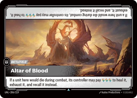 Altar of Blood - Riftbound card