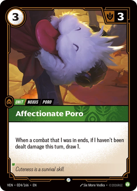 Affectionate Poro - Riftbound card