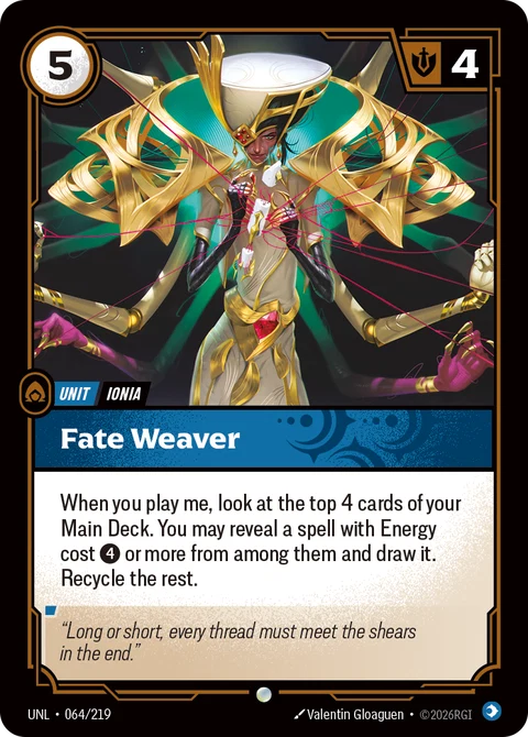 Fate Weaver - Riftbound card