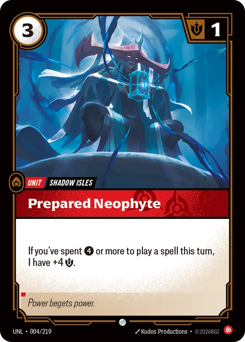 Prepared Neophyte - Riftbound card
