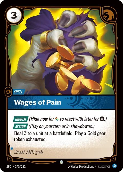 Wages of Pain - Riftbound card