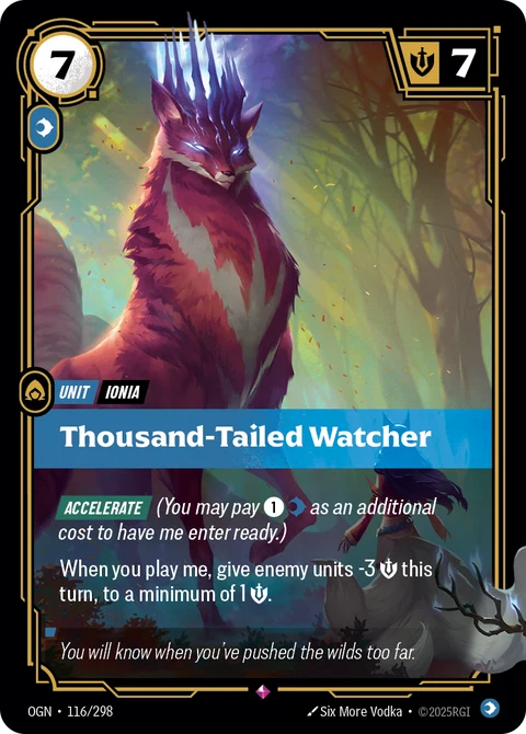 Thousand-Tailed Watcher - Riftbound card