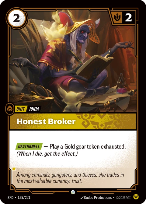 Honest Broker - Riftbound card