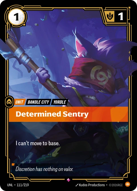 Determined Sentry - Riftbound card