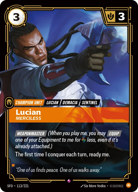 Lucian, Merciless - Riftbound card