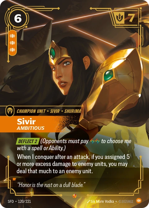 Sivir, Ambitious - Riftbound card