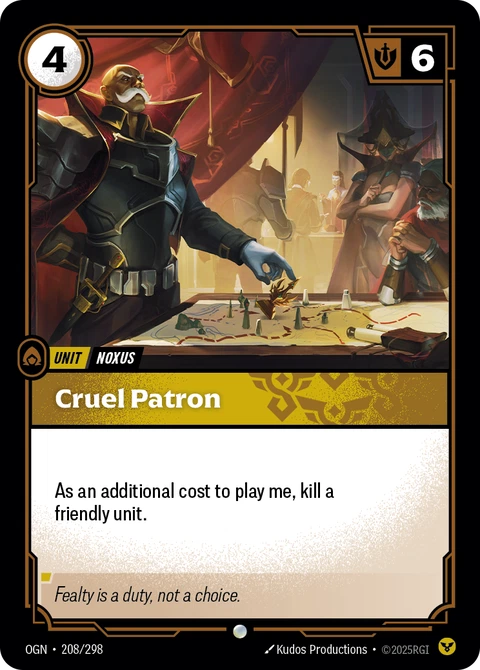 Cruel Patron - Riftbound card