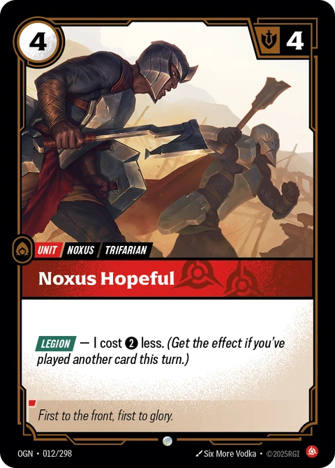 Noxus Hopeful - Riftbound card