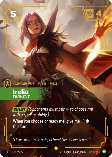 Irelia, Fervent - Riftbound card