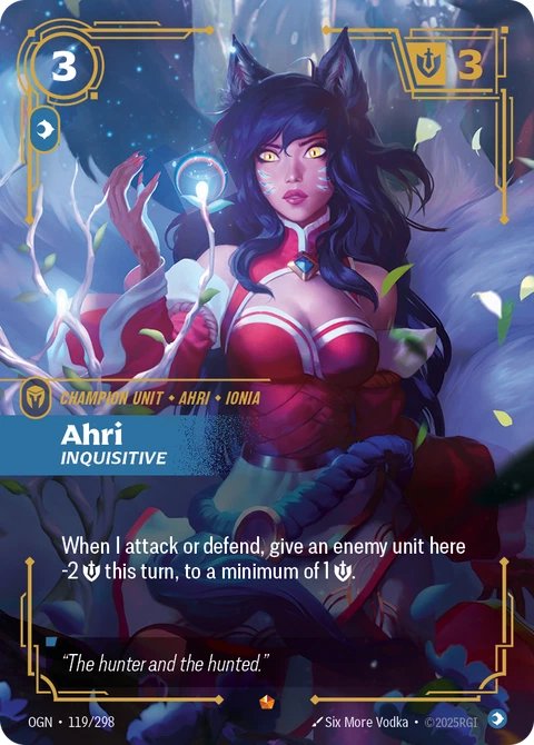 Ahri, Inquisitive, Riftbound Legend