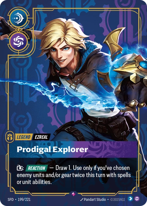 Ezreal, Prodigal Explorer - Riftbound card