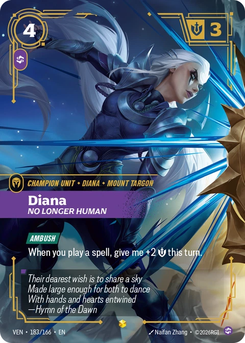 Diana, No Longer Human - Riftbound card