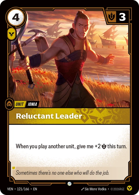 Reluctant Leader - Riftbound card