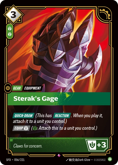 Sterak's Gage - Riftbound card