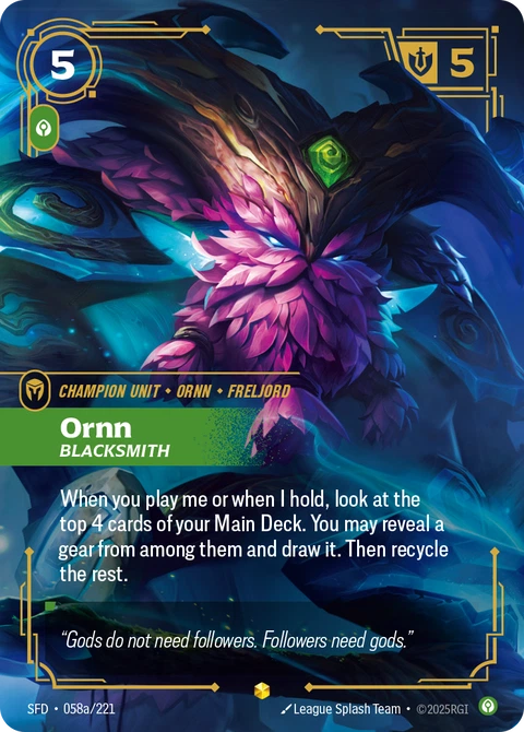 Ornn, Blacksmith - Riftbound card