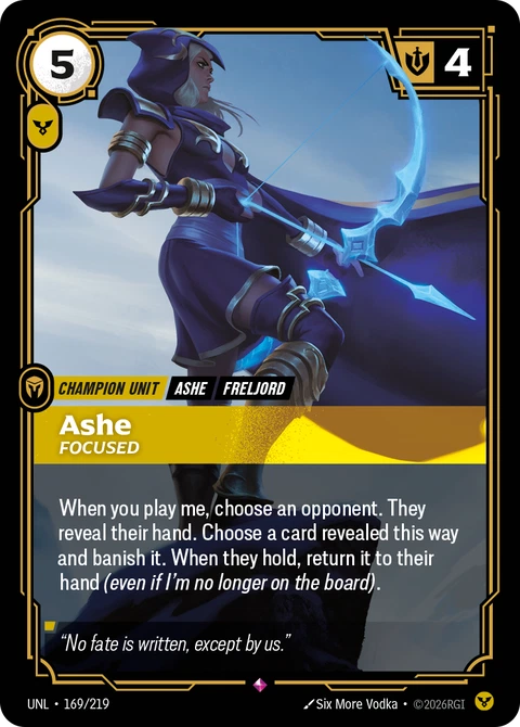 Ashe, Focused - Riftbound card