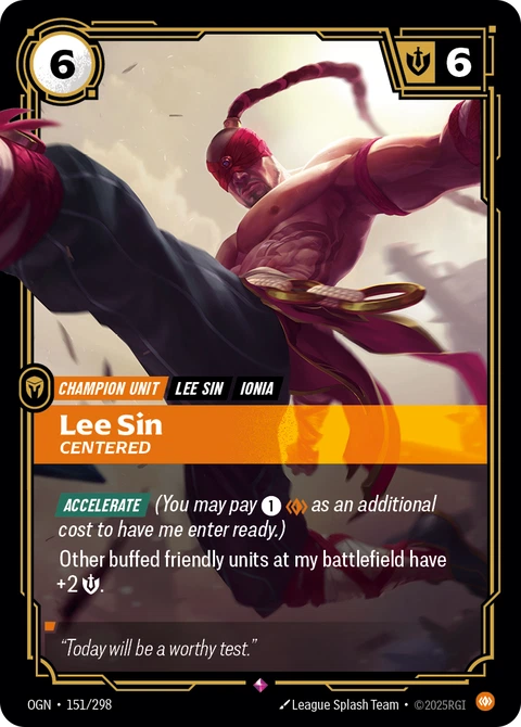 Lee Sin, Centered - Riftbound card