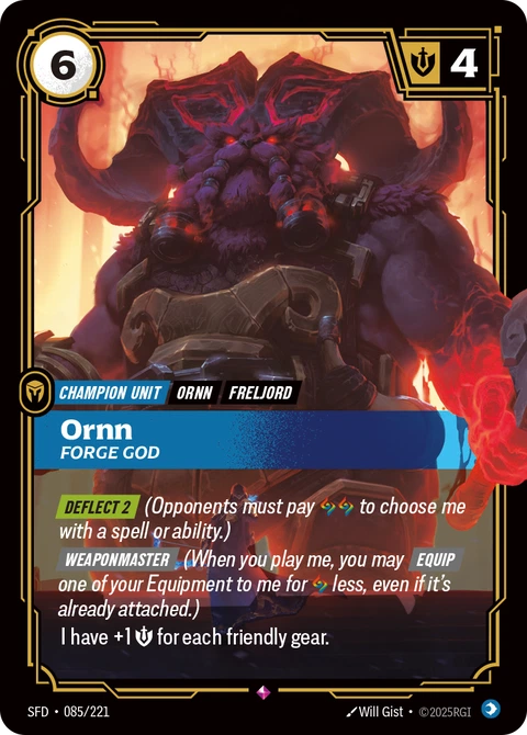 Ornn, Forge God - Riftbound card