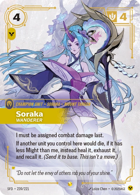 Soraka, Wanderer - Riftbound card