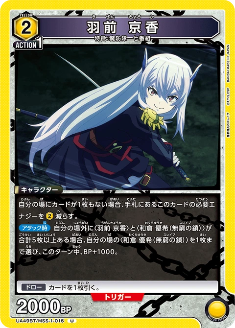 Kyouka Uzen, Union Arena (Asia) Main Card