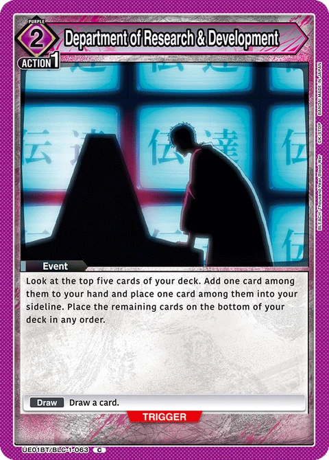 Department of Research & Development - Union Arena (English) card