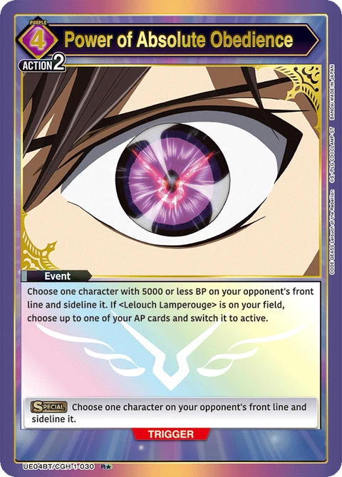 Power of Absolute Obedience - Union Arena (English) card