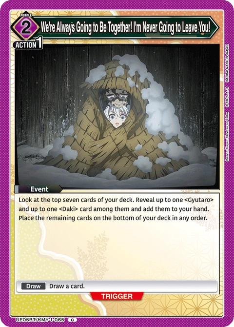 We're Always Going to Be Together! I'm Never Going to Leave You! - Union Arena (English) card