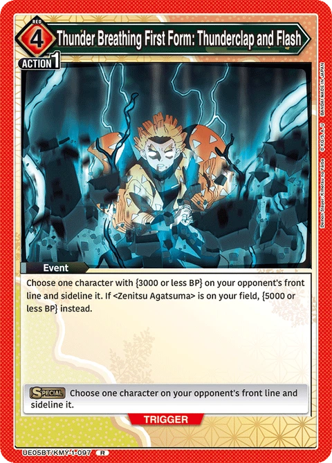 Thunder Breathing First Form: Thunderclap and Flash - Union Arena (English) card