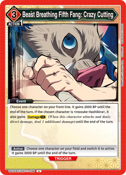 Beast Breathing Fifth Fang: Crazy Cutting - Union Arena (English) card