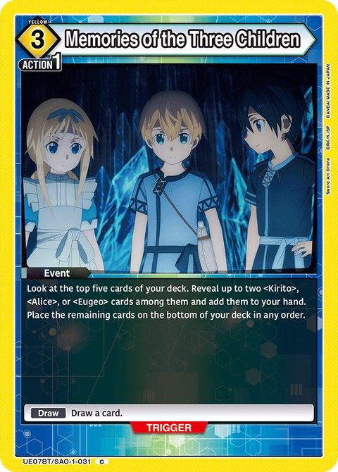 Memories of the Three Children - Union Arena (English) card