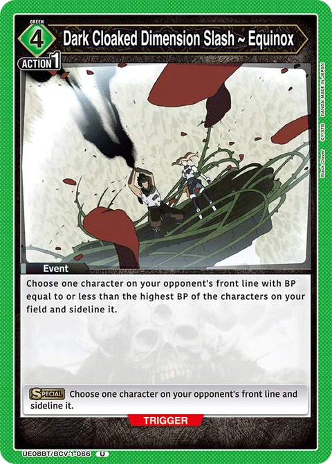 Dark Cloaked Dimension Slash ~ Equinox - Union Arena (English) card