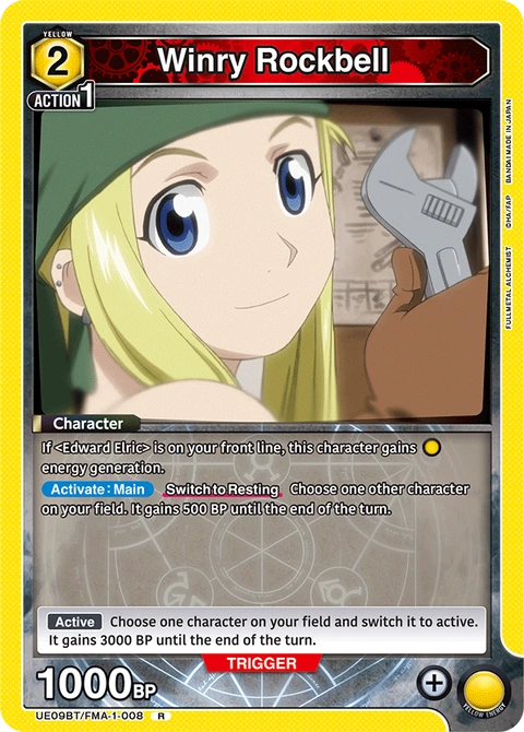 Winry Rockbell - Union Arena (English) card