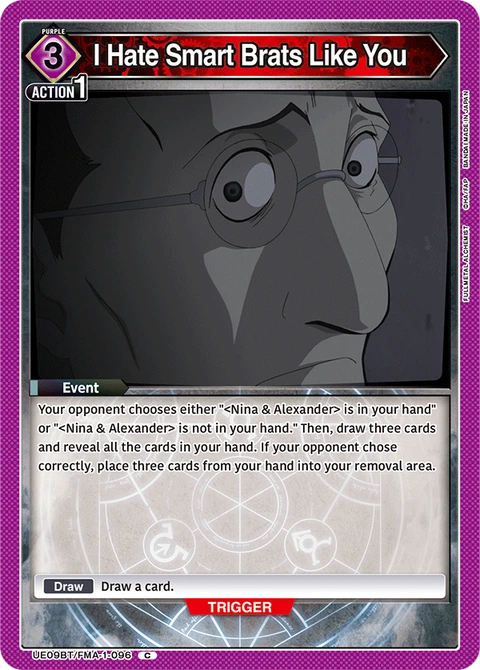 I Hate Smart Brats Like You - Union Arena (English) card