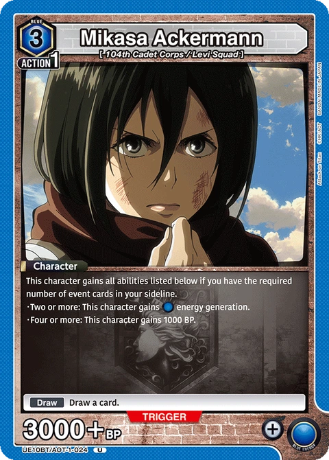 Mikasa Ackermann - Union Arena (English) card