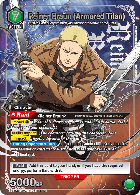 Reiner Braun (Armored Titan) - Union Arena (English) card