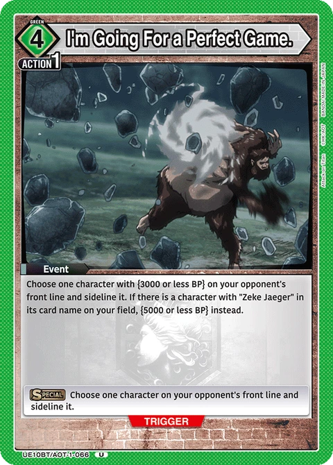 I'm Going For a Perfect Game. - Union Arena (English) card