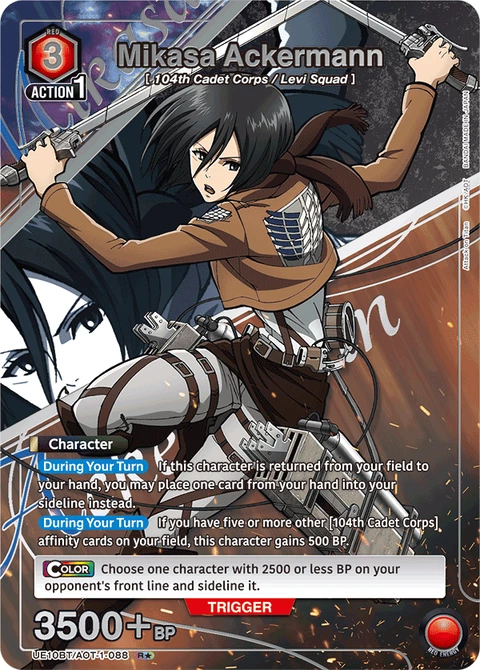 Mikasa Ackermann - Union Arena (English) card