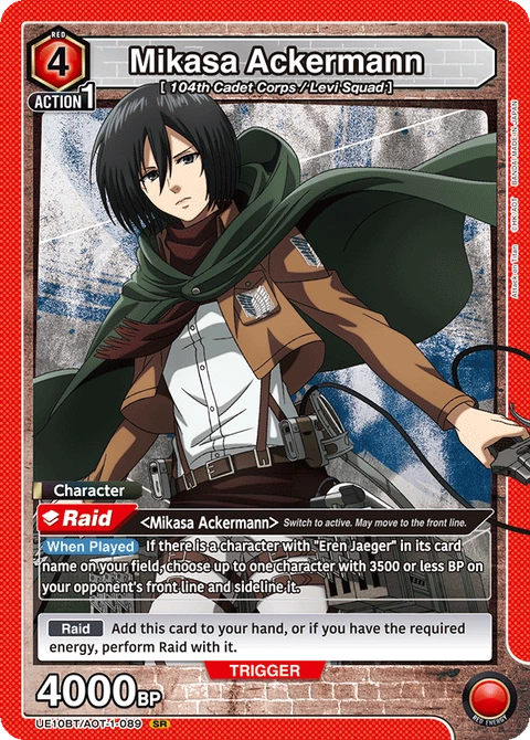 Mikasa Ackermann - Union Arena (English) card