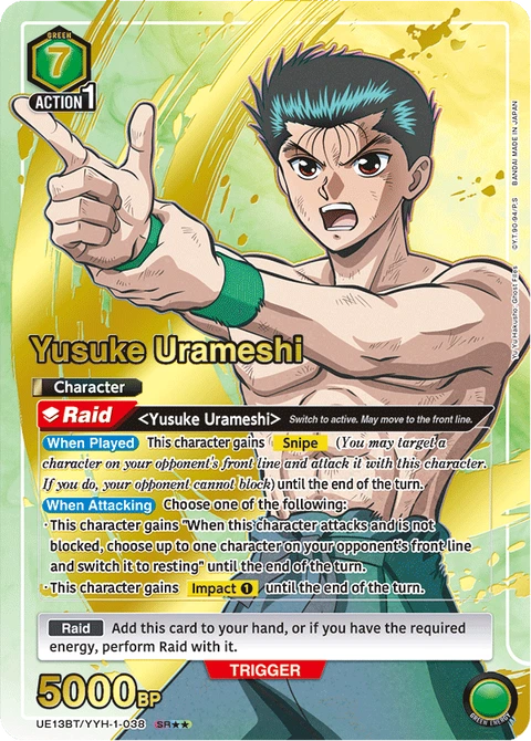 Yusuke Urameshi - Union Arena (English) card