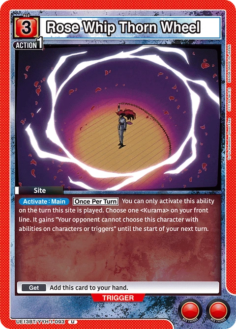 Rose Whip Thorn Wheel - Union Arena (English) card