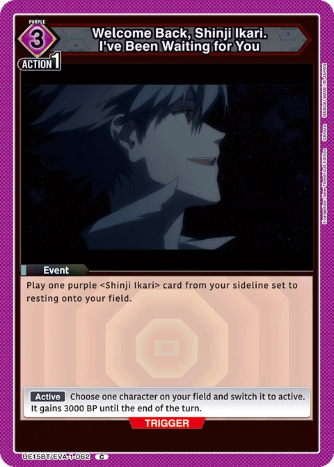 Welcome Back, Shinji Ikari. I've Been Waiting for You - Union Arena (English) card