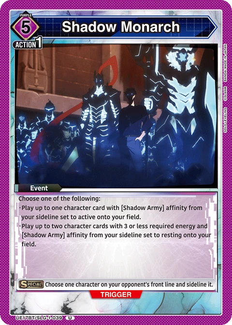 Shadow Monarch - Union Arena (English) card