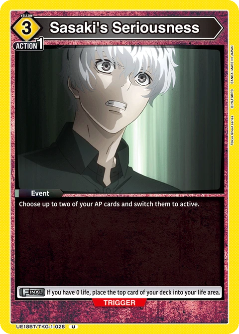 Sasaki's Seriousness - Union Arena (English) card