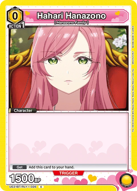 Hahari Hanazono - Union Arena (English) card