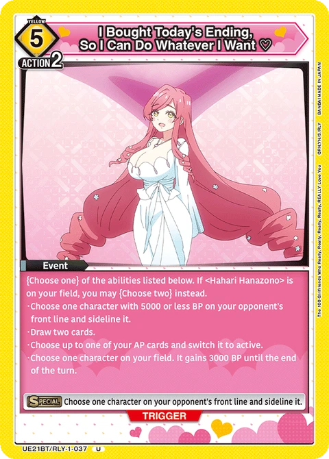 I Bought Today's Ending, So I Can Do Whatever I Want ♡ - Union Arena (English) card