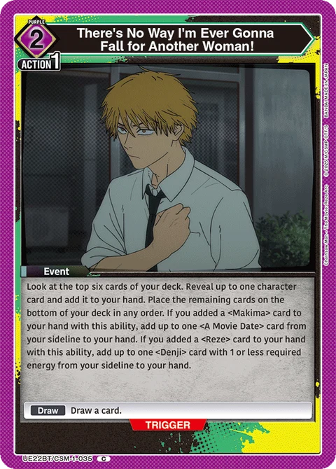 There's No Way I'm Ever Gonna Fall for Another Woman! - Union Arena (English) card