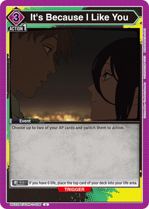 It's Because I Like You, Union Arena (English) Main Card