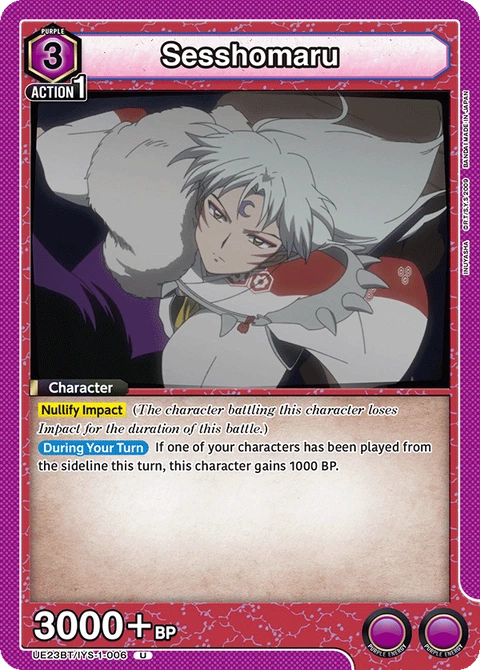 Sesshomaru, Union Arena (English) Main Card