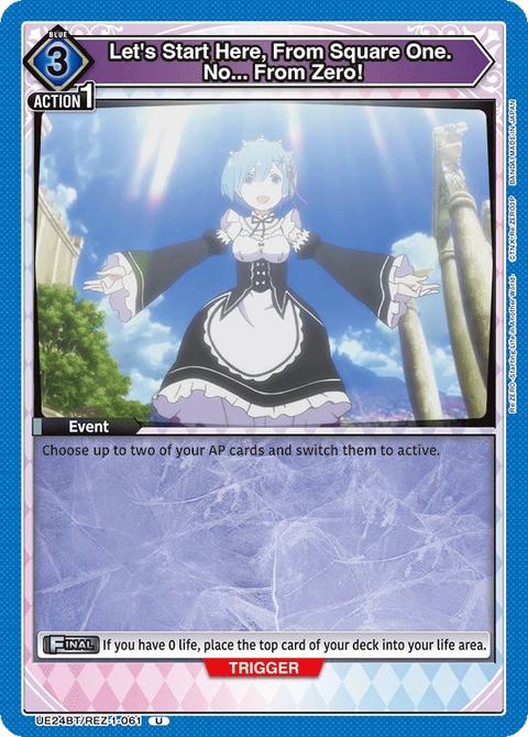 Let's Start Here, From Square One. No... From Zero! - Union Arena (English) card