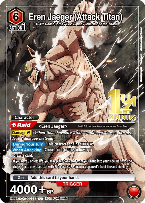 Eren Jaeger (Attack Titan) - Union Arena (English) card